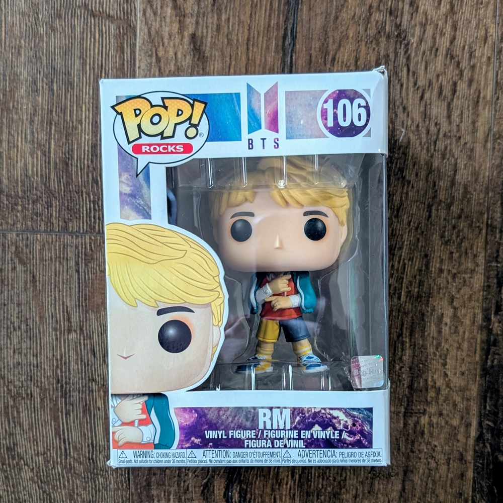Funko Pop! Rocks BTS RM Figure with Yellow and Blue